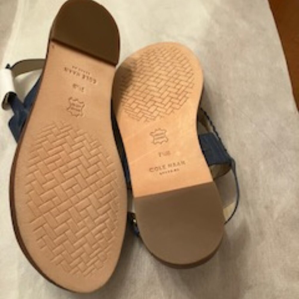 Cole Haan Anica Thong Sandal, vintage indigo LTH, 7.5B - Picture 3 of 10